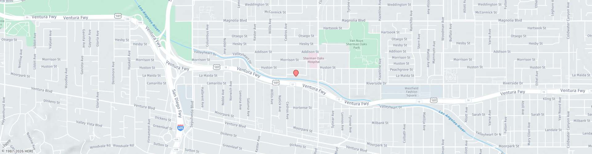 Location Map: 4835 Van Nuys Boulevard Sherman Oaks, CA 91403